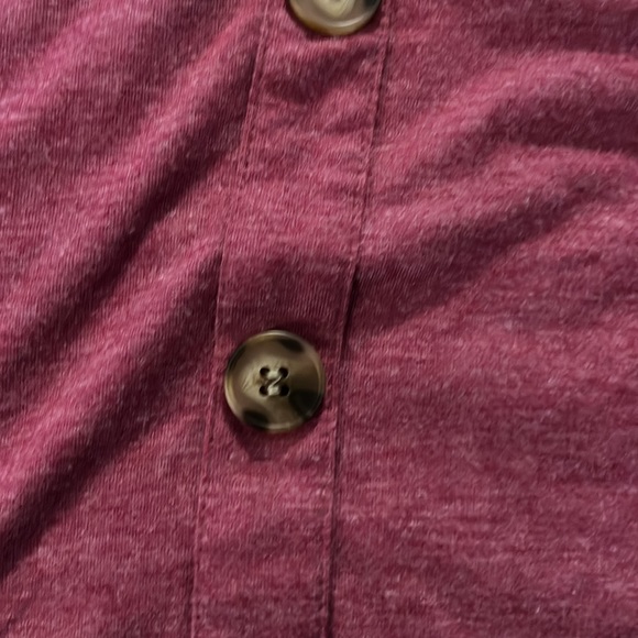 Flared sleeve burgundy shirt - Picture 2 of 4